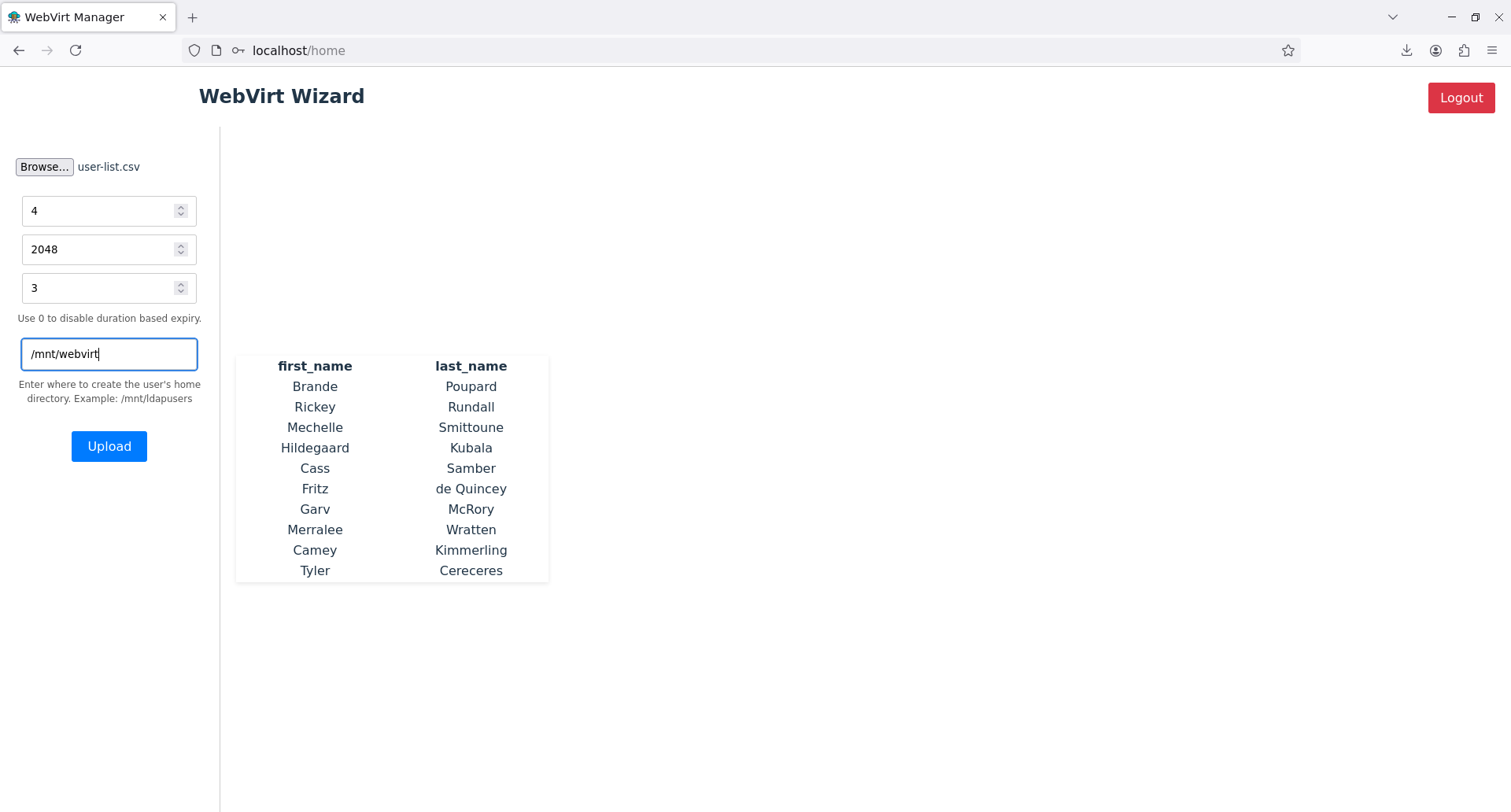 User List